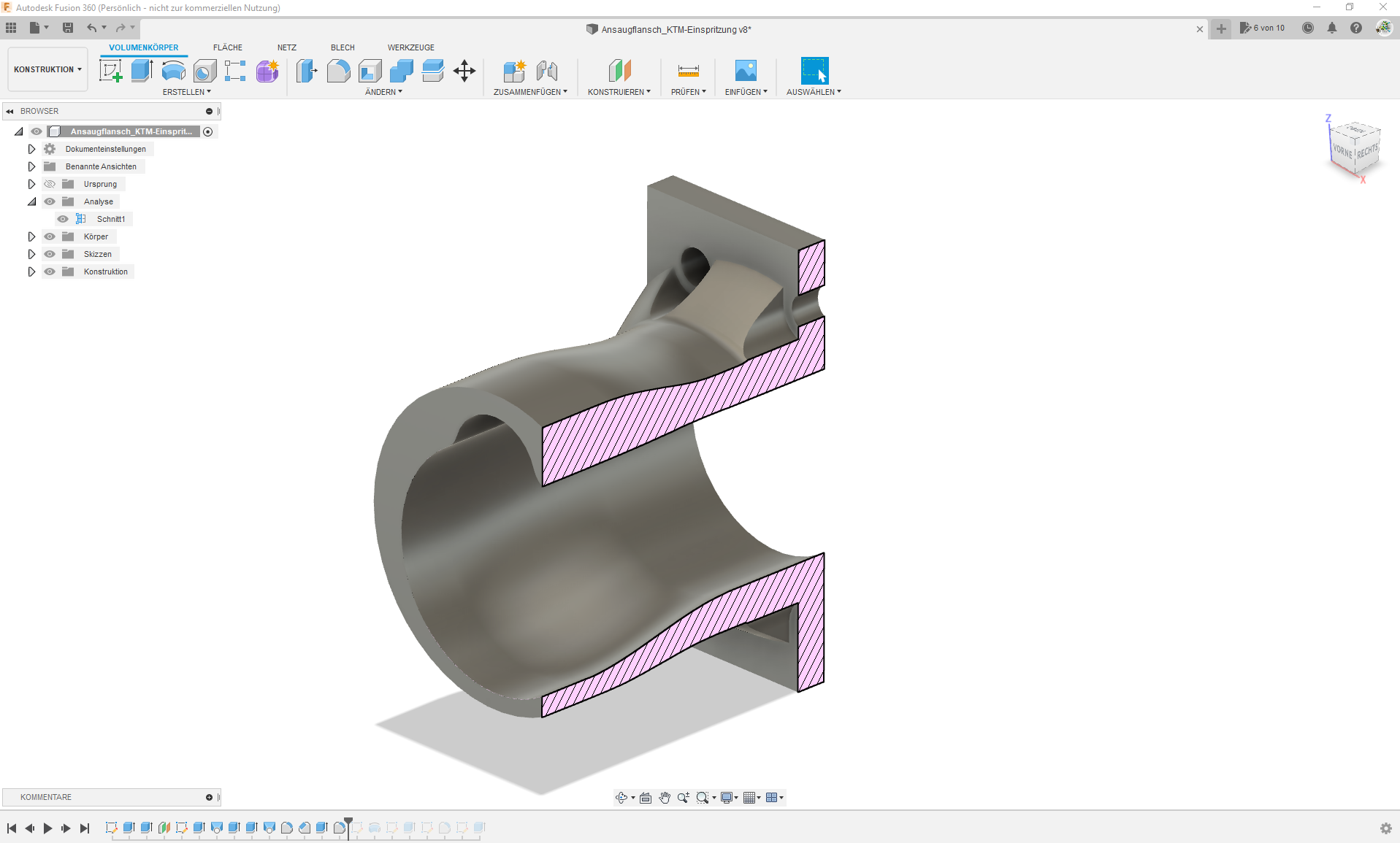 KTM Flansch im CAD